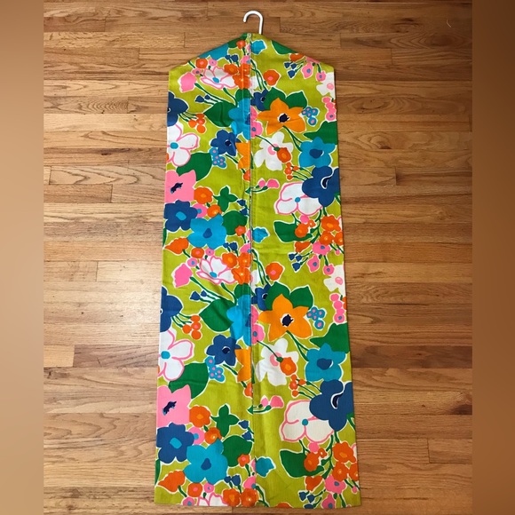 1970’s Floral Cloth Garment Bag, Vintage, hippy, retro - Picture 6 of 7